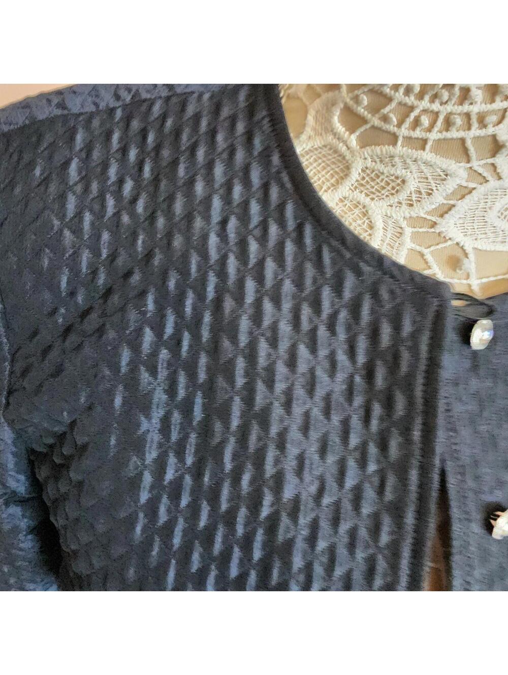 CHETTA B Sherrie Bloom Peter Noviello Black Quilted Jacket – Women’s 10 - Picture 8 of 9